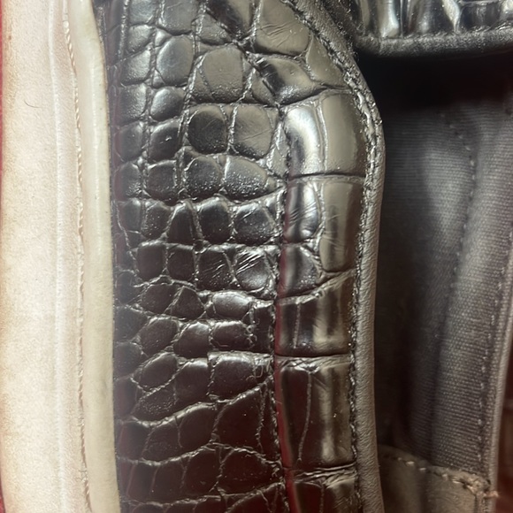 Black Sam Eldeman Slip-ons with snake skin pattern - Picture 2 of 2